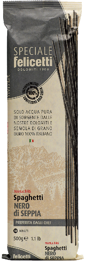 フェリチェッティ レ・スペチャリタ グラノ・ドゥーロ・ネロ・ディ・セッピア スパゲッティ  500g