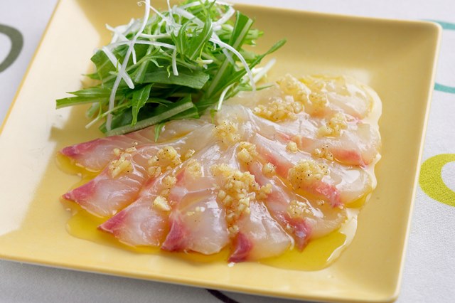 白身魚のカルパッチョ しょうが風味 ｜イタリアンレシピ日欧商事 - JET