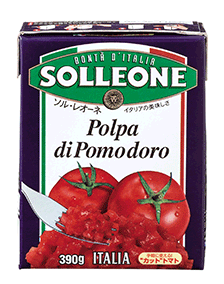  SOLLEONE Polpa di Pomodoro 390g (TETRA) ソル・レオーネ ダイストマト (紙パック) 390g