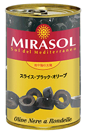  MIRASOL Olive Nere a Rondelle ミラソル スライス・ブラック・オリーブ