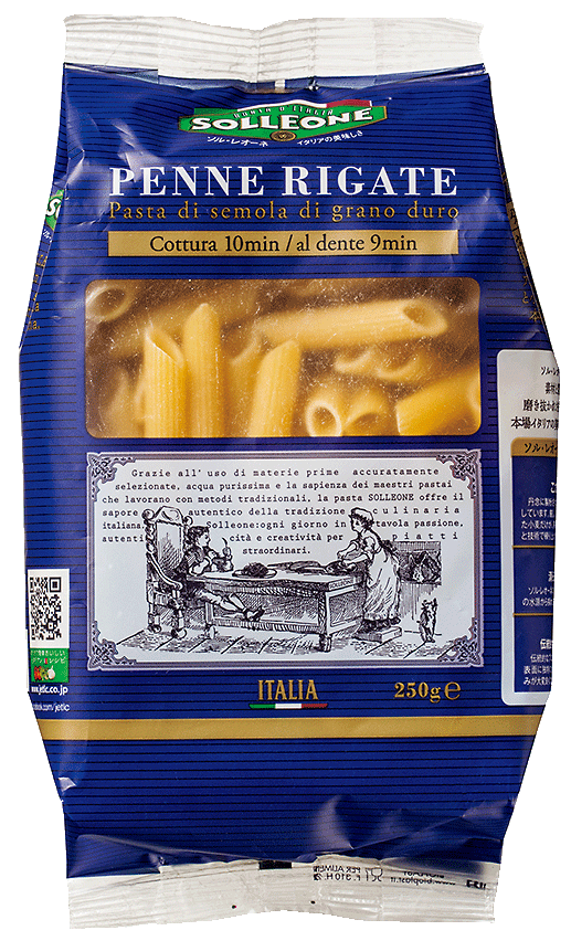  SOLLEONE Penne Rigate 250g ソル・レオーネ ペンネ・リガーテ 250g