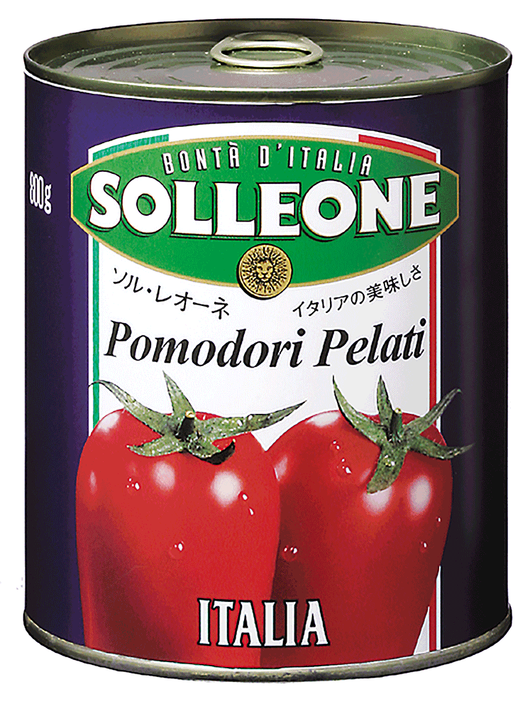  SOLLEONE Pomodori Pelati 800g ソル・レオーネ ホールトマト 800g