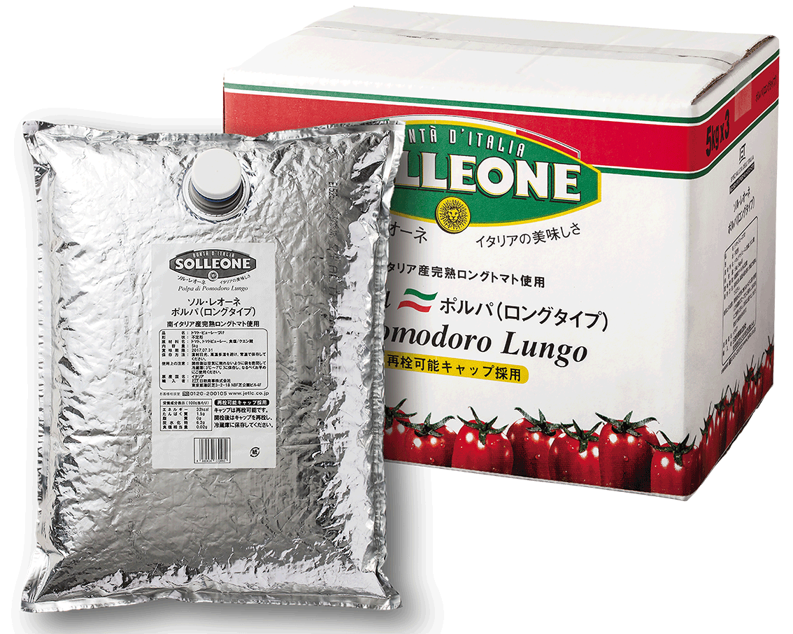  SOLLEONE Polpa di Pomodoro 5Kg ソル・レオーネ ポルパ (ロングタイプ) 5Kg