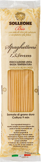  SOLLEONE Bio Red Label Spaghetti Biologico 350g ソル・レオーネビオ レッドラベル オーガニック・ブロンズダイス・スパゲッティ 350g