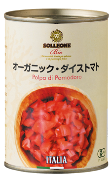  SOLLEONE Bio Red Lable Polpa di Pomodoro 400g ソル・レオーネビオ レッドラベル オーガニック・ダイストマト 400g