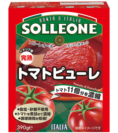  SOLLEONE Passata di Pomodoro 390g ソル・レオーネ パッサータ(テトラ)うらごし完熟トマト(トマトピューレ)390g