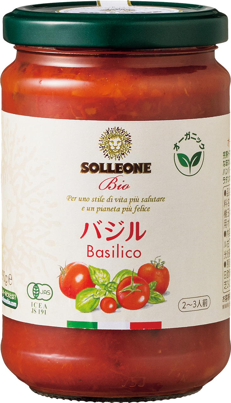 ソル・レオーネ ビオ レッドラベル オーガニック・パスタソース・バジル入り 290g